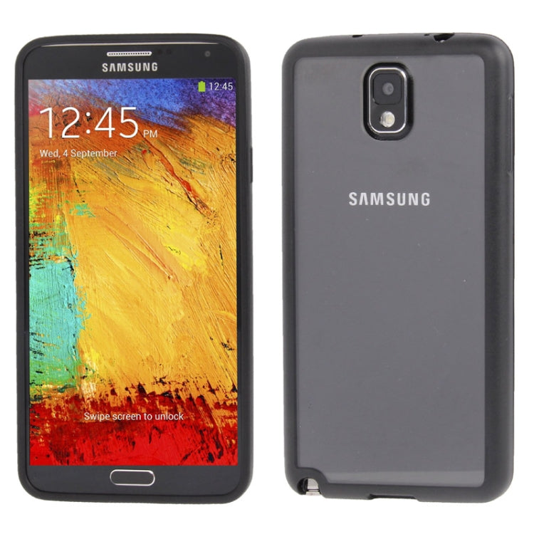 Transparent Plastic + TPU Frame Case for Galaxy Note III / N9000