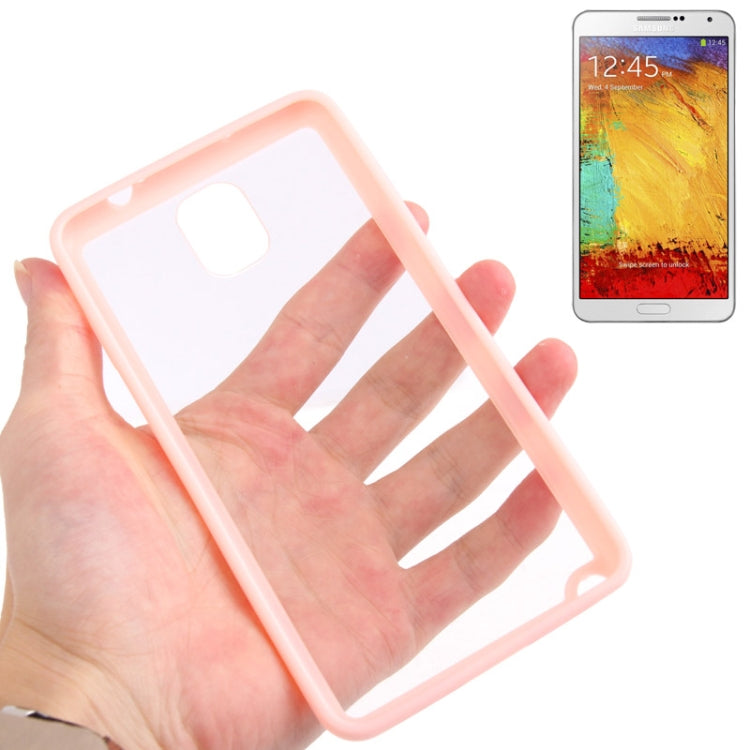Transparent Plastic + TPU Frame Case for Galaxy Note III / N9000