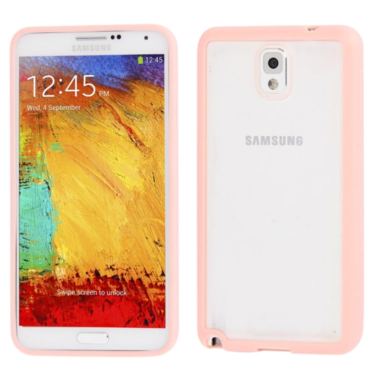 Transparent Plastic + TPU Frame Case for Galaxy Note III / N9000