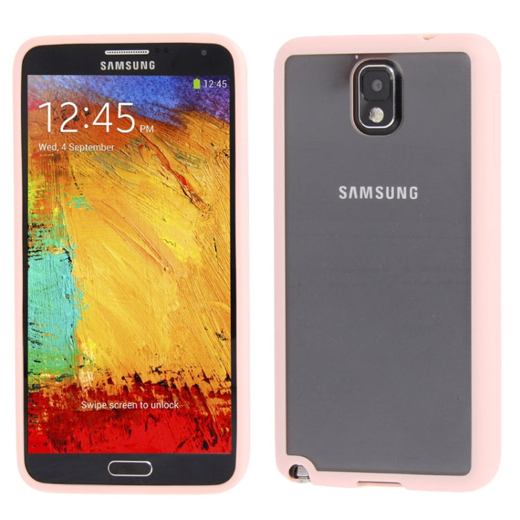 Transparent Plastic + TPU Frame Case for Galaxy Note III / N9000