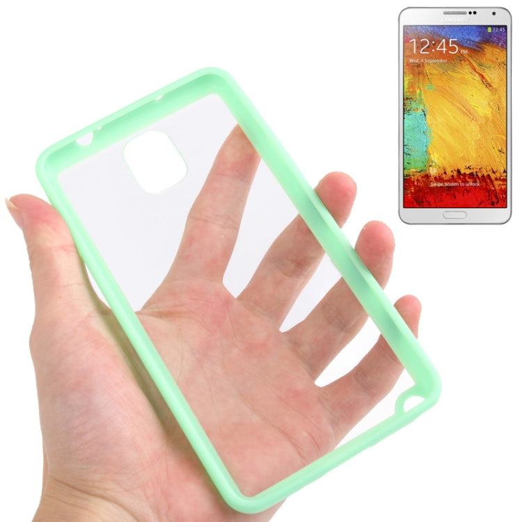 Transparent Plastic + TPU Frame Case for Galaxy Note III / N9000
