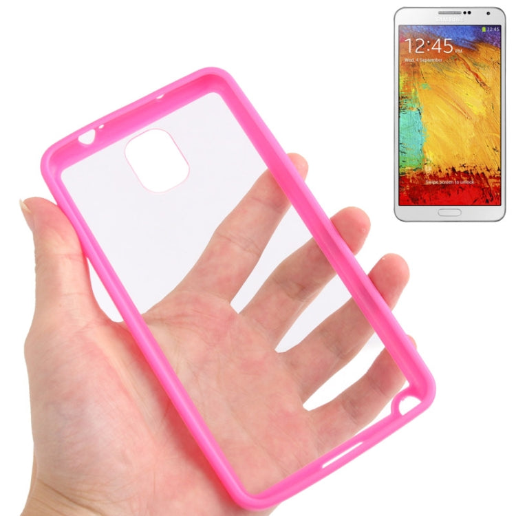 Transparent Plastic + TPU Frame Case for Galaxy Note III / N9000