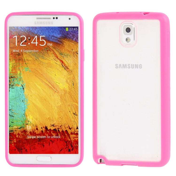 Transparent Plastic + TPU Frame Case for Galaxy Note III / N9000