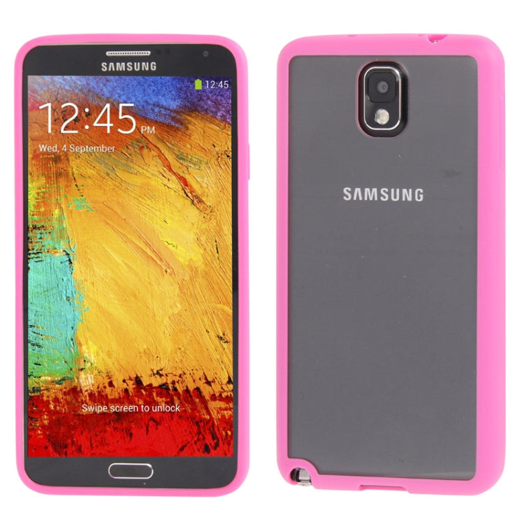 Transparent Plastic + TPU Frame Case for Galaxy Note III / N9000