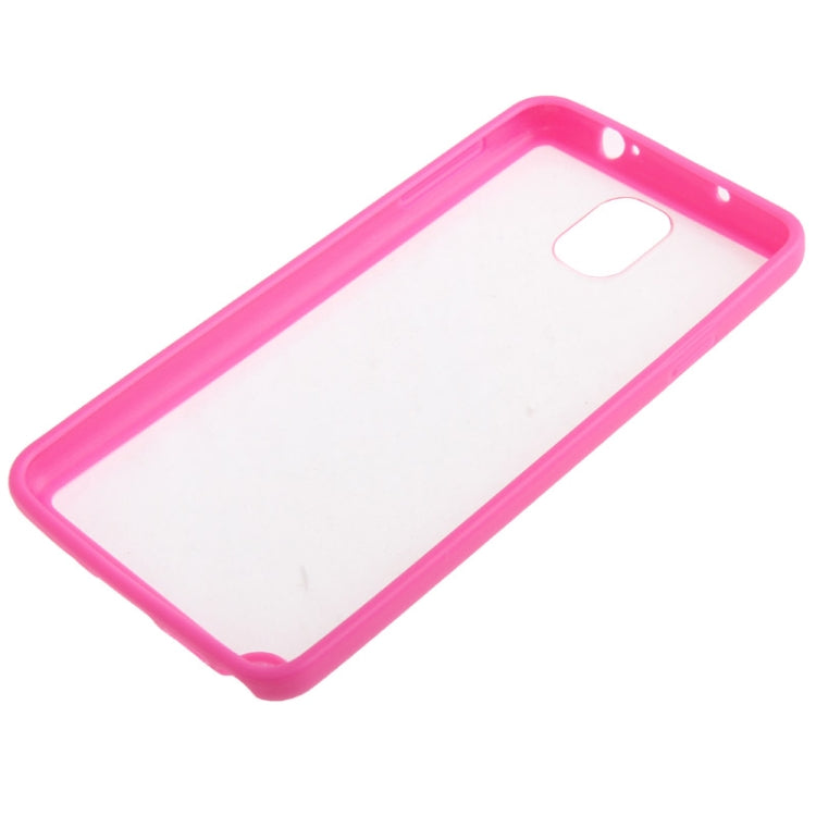 Transparent Plastic + TPU Frame Case for Galaxy Note III / N9000