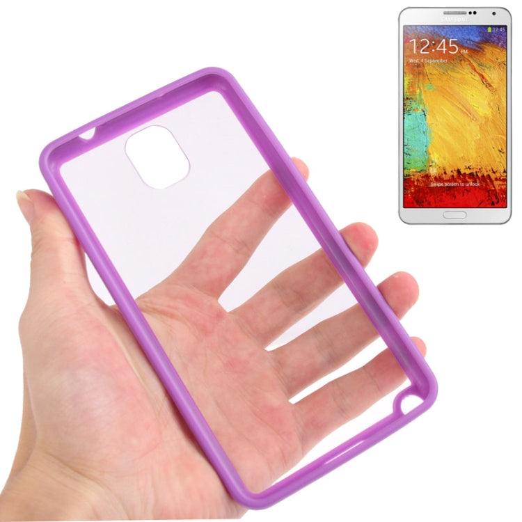 Transparent Plastic + TPU Frame Case for Galaxy Note III / N9000