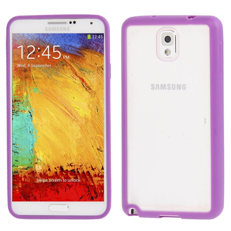 Transparent Plastic + TPU Frame Case for Galaxy Note III / N9000