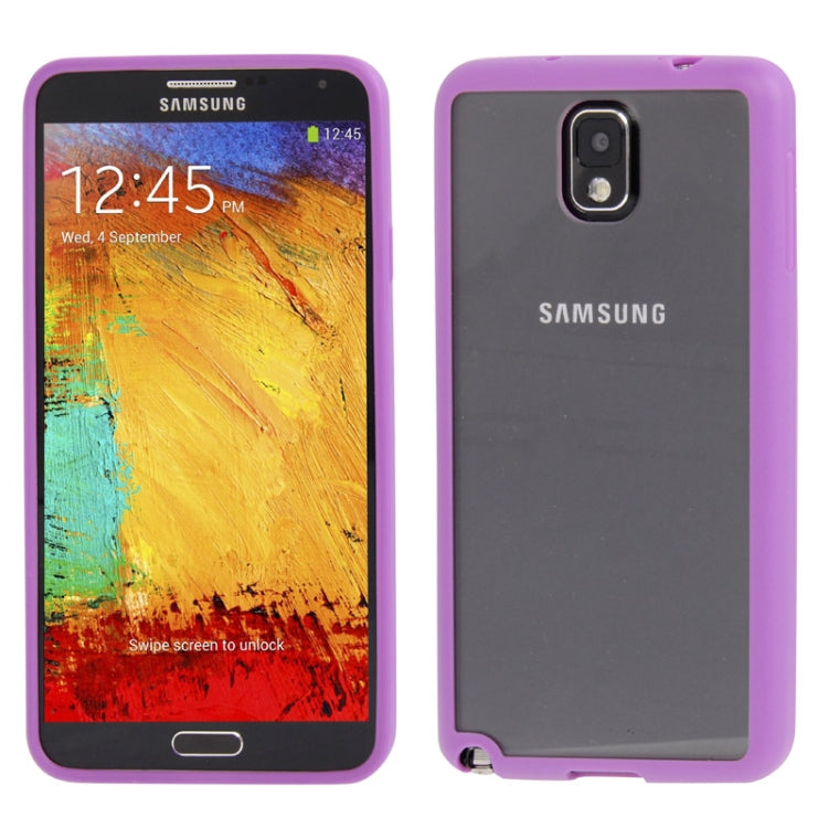Transparent Plastic + TPU Frame Case for Galaxy Note III / N9000
