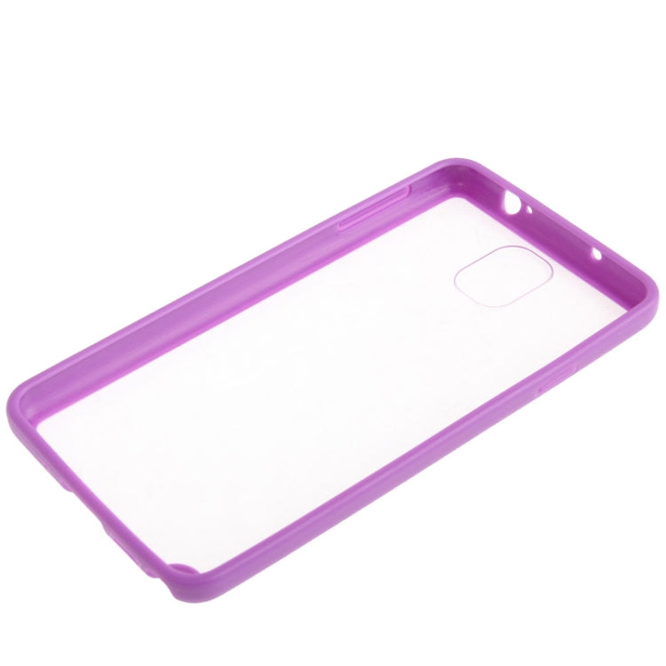 Transparent Plastic + TPU Frame Case for Galaxy Note III / N9000