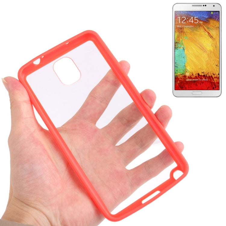Transparent Plastic + TPU Frame Case for Galaxy Note III / N9000