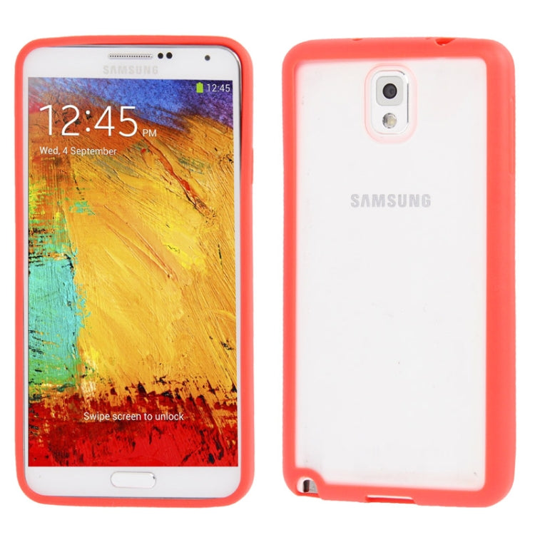 Transparent Plastic + TPU Frame Case for Galaxy Note III / N9000