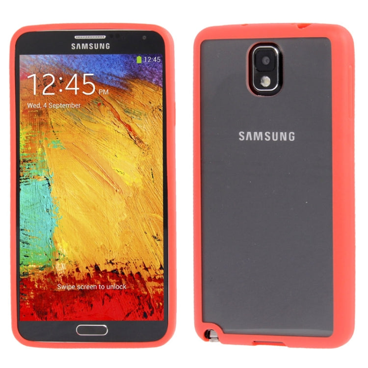Transparent Plastic + TPU Frame Case for Galaxy Note III / N9000
