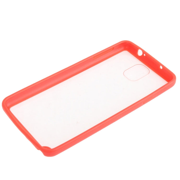 Transparent Plastic + TPU Frame Case for Galaxy Note III / N9000