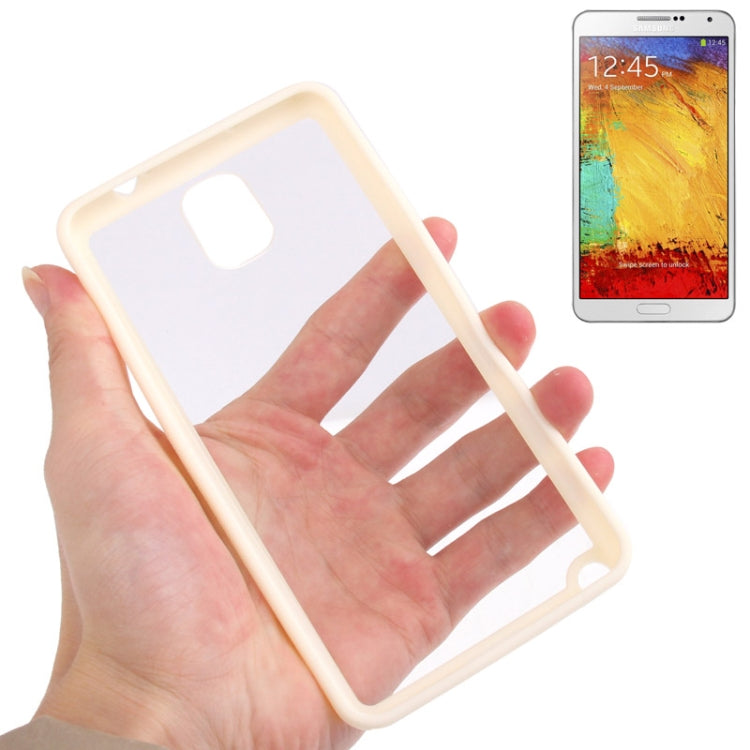 Transparent Plastic + TPU Frame Case for Galaxy Note III / N9000