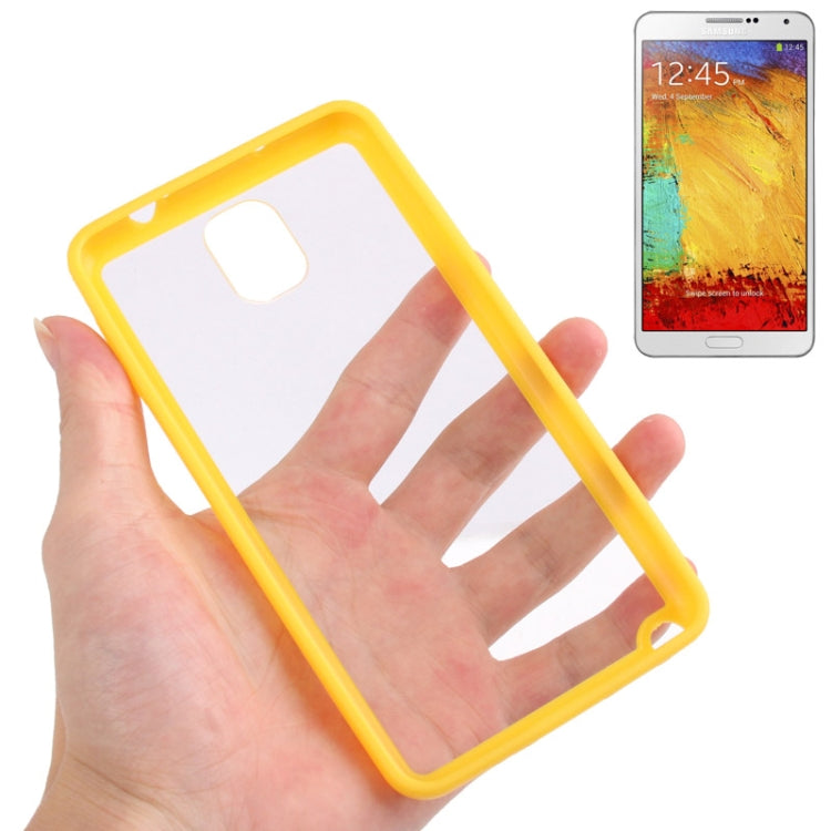 Transparent Plastic + TPU Frame Case for Galaxy Note III / N9000