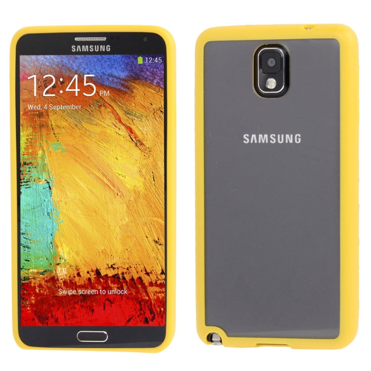 Transparent Plastic + TPU Frame Case for Galaxy Note III / N9000