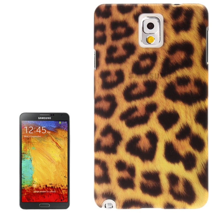 Brown Leopard Pattern Translucent Frosted Surface Plastic Case for Galaxy Note III / N9000