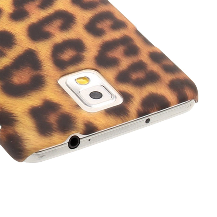 Brown Leopard Pattern Translucent Frosted Surface Plastic Case for Galaxy Note III / N9000