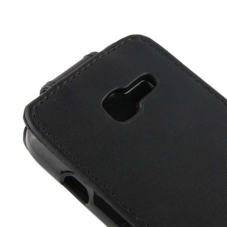 Vertical Flip Leather Case for Galaxy Trend Lite / S7392(Black)
