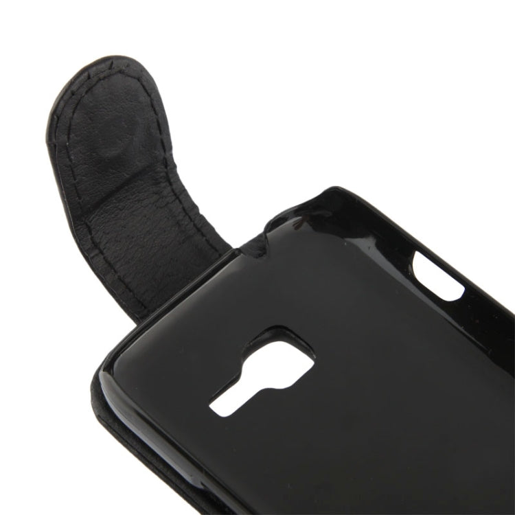 Vertical Flip Leather Case for Galaxy Trend Lite / S7392(Black)