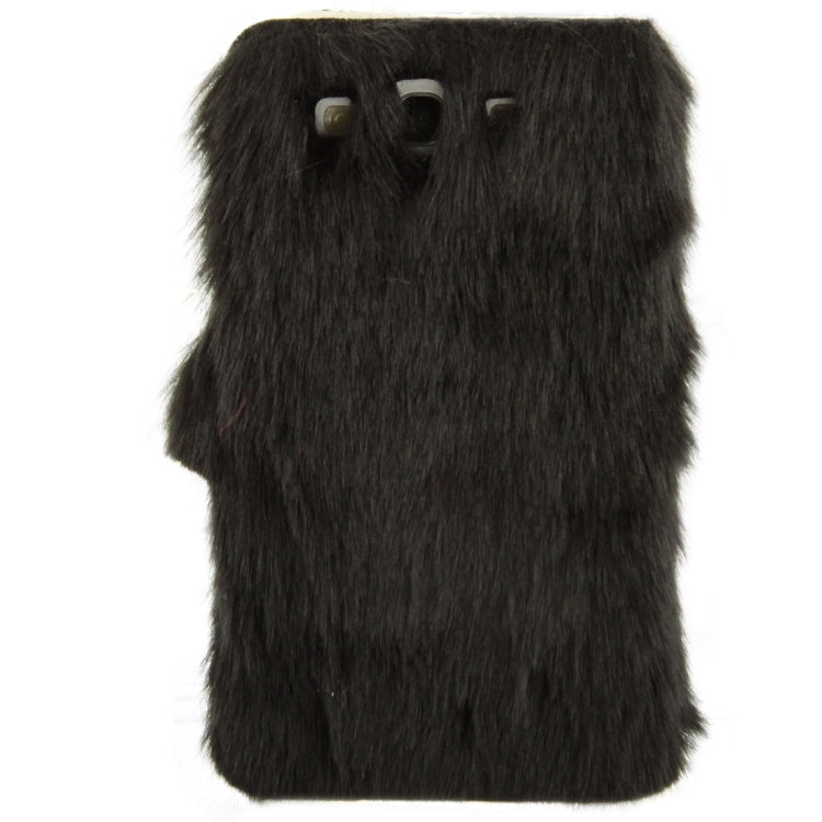 Diamond Encrusted Winter Warm Fur Leather Case with Credit Card Slot & Holder for Galaxy S III / i9300