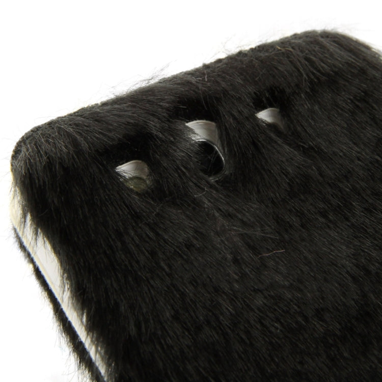 Diamond Encrusted Winter Warm Fur Leather Case with Credit Card Slot & Holder for Galaxy S III / i9300