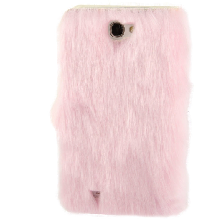 Diamond Encrusted Winter Warm Fur Leather Case with Credit Card Slot & Holder for Galaxy Note II / N7100