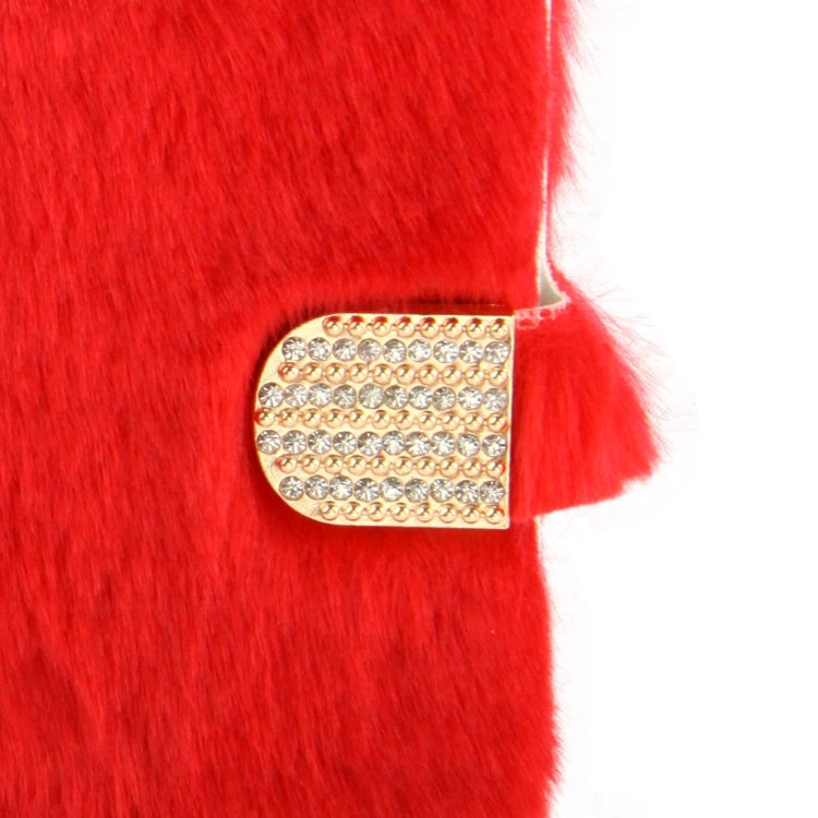 Diamond Encrusted Winter Warm Fur Leather Case with Credit Card Slot & Holder for Galaxy Note III / N9000
