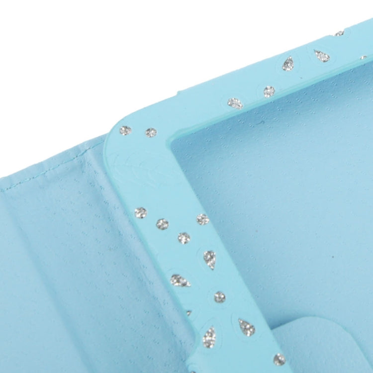 Diamond Palace Flower Pattern Leather Case with Holder for Galaxy Tab 3 (10.1) / GT-P5200, Blue(Blue)