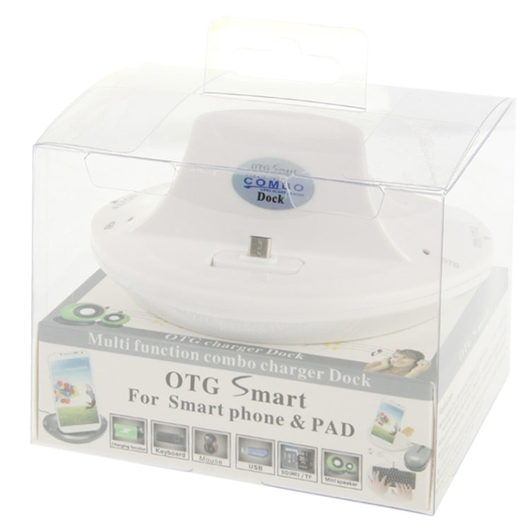 OTG Smart Multi-function Combo Charger Dock + USB 2.0 Card Reader for Galaxy SIV / SIV mini / SIII / Note / Other Mobile Phones, Support SD / MS / M2 / TF / MMC Card / USB Devices