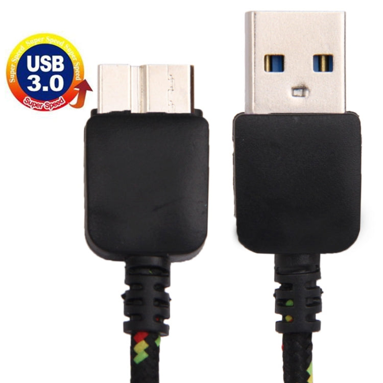 Nylon Netting Style Micro USB 3.0 to USB 3.0 Data Transfer / Charge Sync Cable for Galaxy Note III / N9000 / N9002 / N9006, Length: 1m