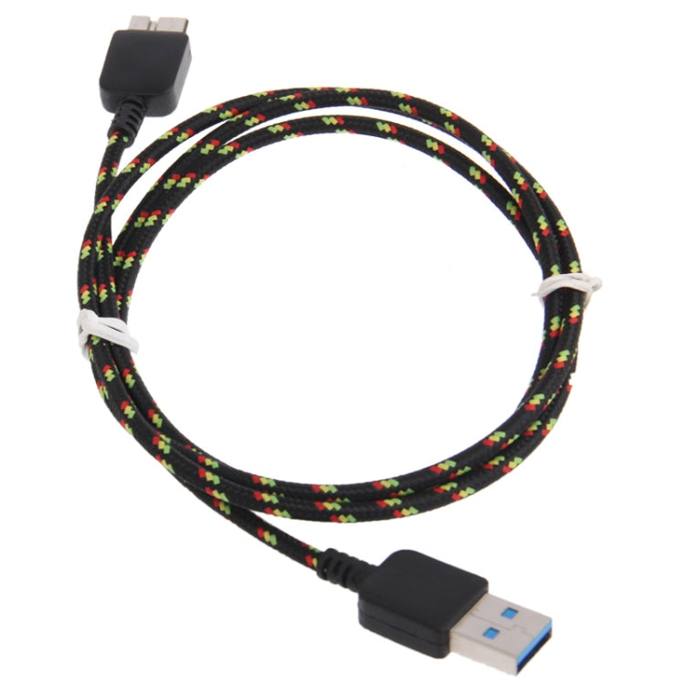 Nylon Netting Style Micro USB 3.0 to USB 3.0 Data Transfer / Charge Sync Cable for Galaxy Note III / N9000 / N9002 / N9006, Length: 1m
