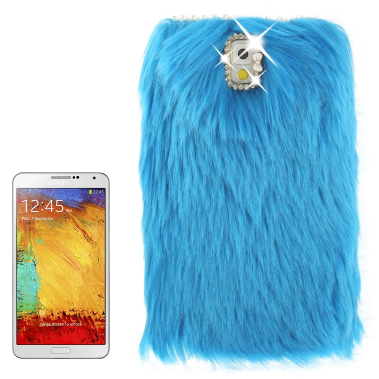 Diamond Encrusted Winter Warm Fur Plastic Case for Galaxy Note III / N9000