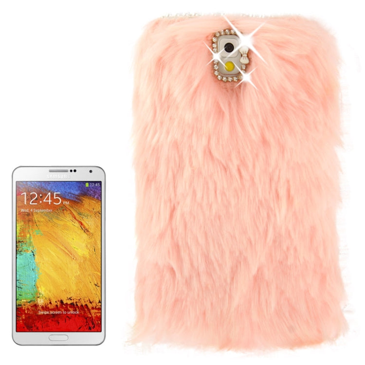 Diamond Encrusted Winter Warm Fur Plastic Case for Galaxy Note III / N9000