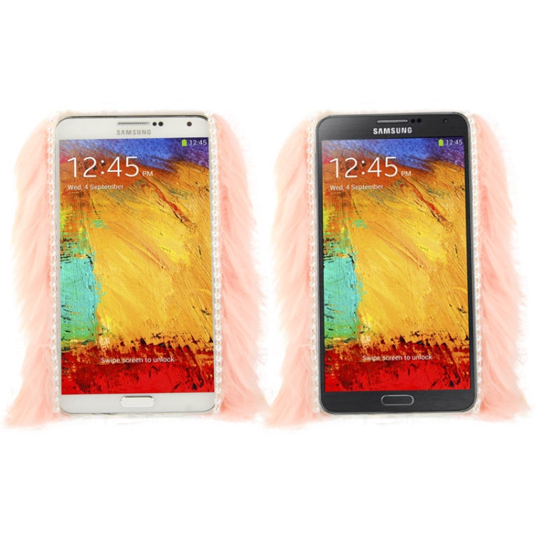Diamond Encrusted Winter Warm Fur Plastic Case for Galaxy Note III / N9000