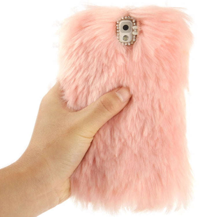 Diamond Encrusted Winter Warm Fur Plastic Case for Galaxy Note III / N9000