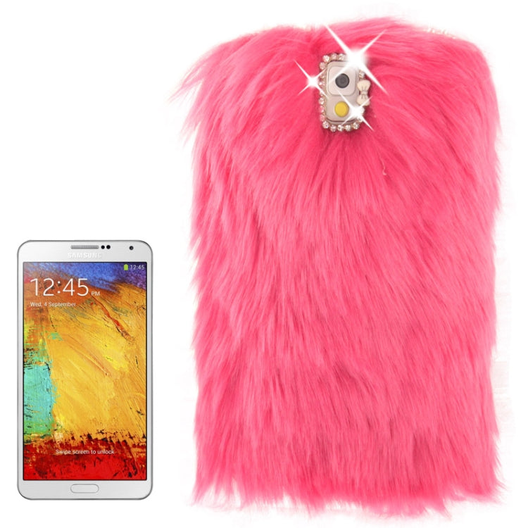 Diamond Encrusted Winter Warm Fur Plastic Case for Galaxy Note III / N9000