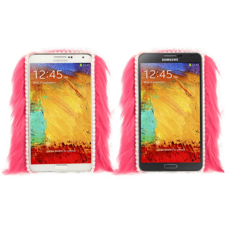 Diamond Encrusted Winter Warm Fur Plastic Case for Galaxy Note III / N9000