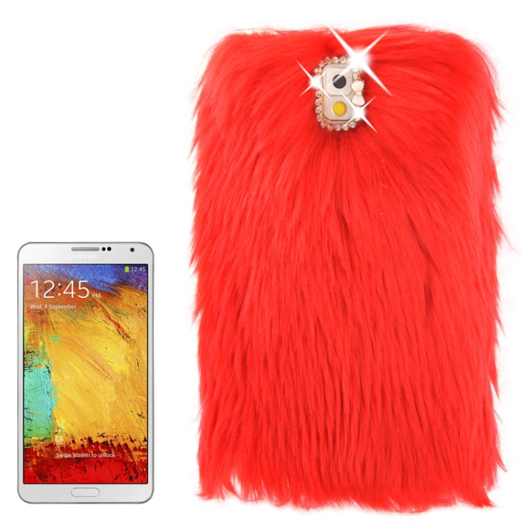 Diamond Encrusted Winter Warm Fur Plastic Case for Galaxy Note III / N9000