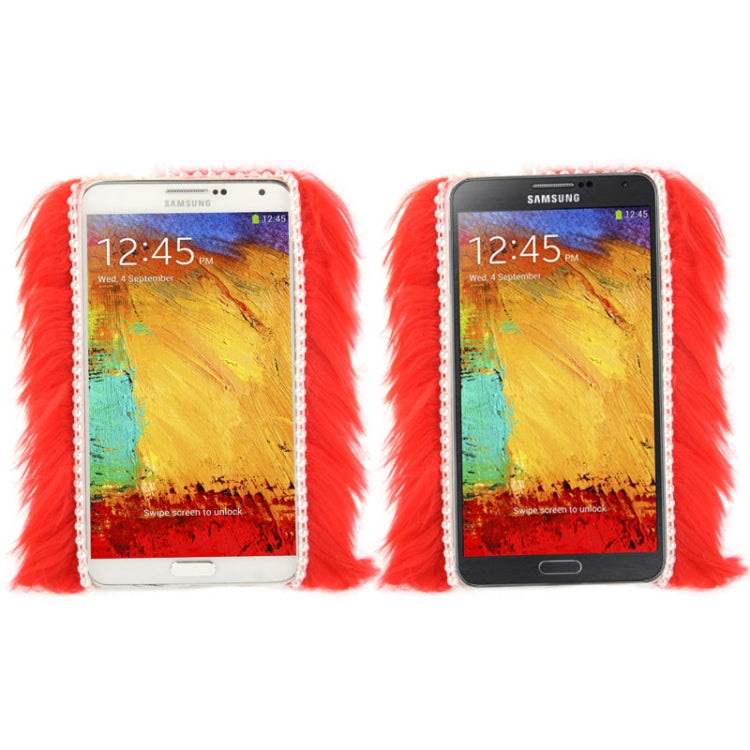 Diamond Encrusted Winter Warm Fur Plastic Case for Galaxy Note III / N9000