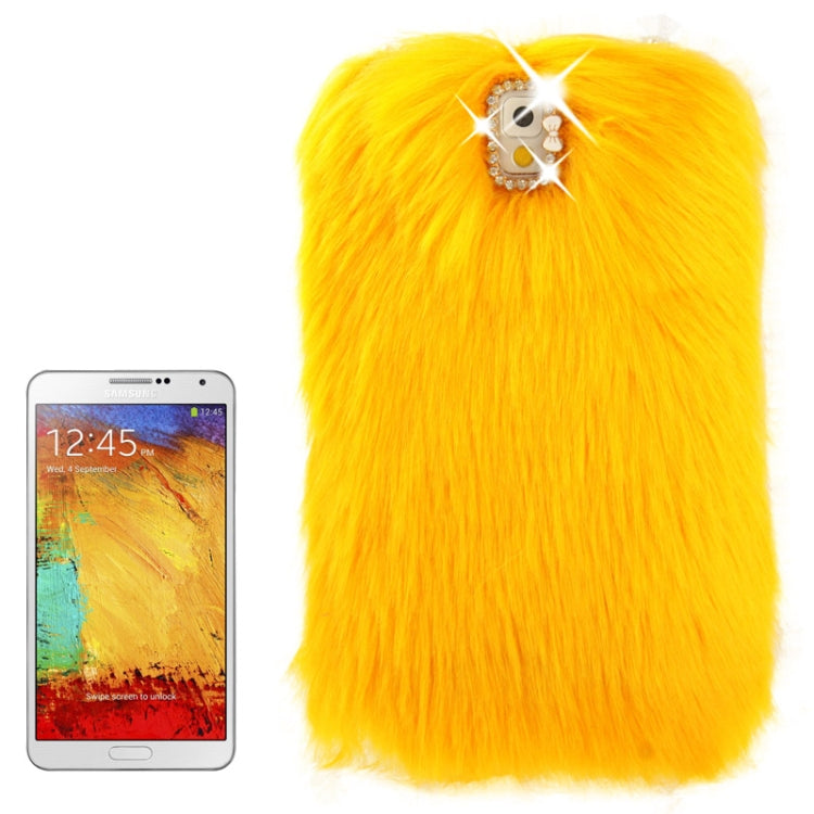 Diamond Encrusted Winter Warm Fur Plastic Case for Galaxy Note III / N9000