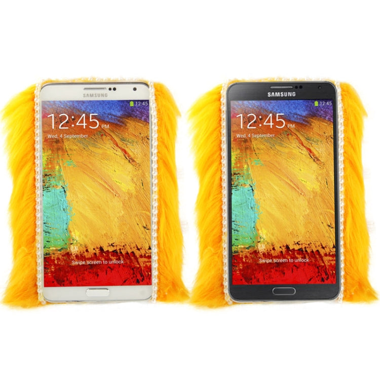 Diamond Encrusted Winter Warm Fur Plastic Case for Galaxy Note III / N9000