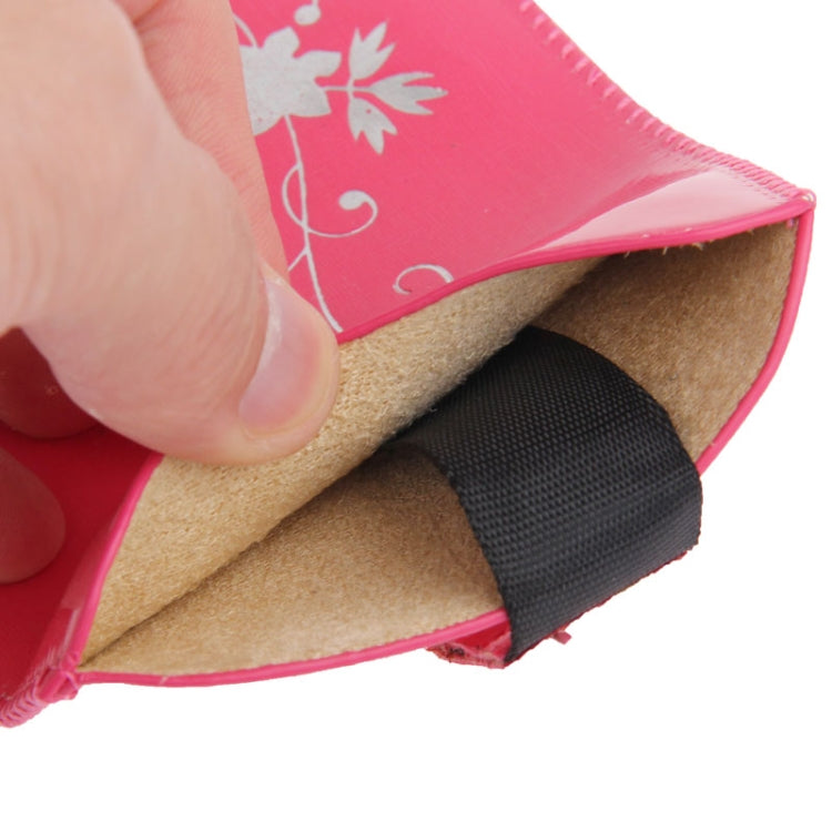 Flower Pattern Leather Case Pocket Pouch Sleeve Bag with Pull Up Tab for iPhone 6, Galaxy i9500 / i9300 / i9250(Magenta)