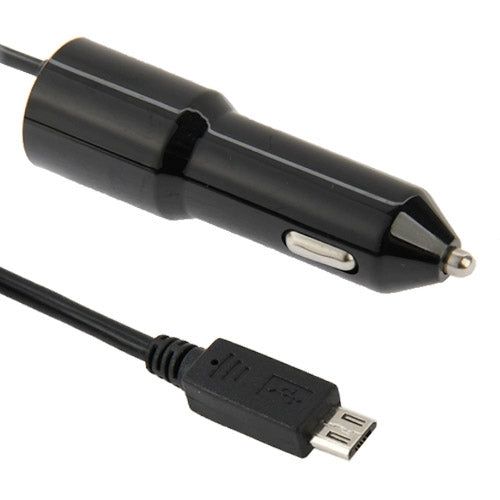 5V 2.0A Jointless Structure Micro USB Car Charger for Galaxy S6 / Note III / N9000 / N7100 / i9500, Cable Length: 90cm, Black(Black)