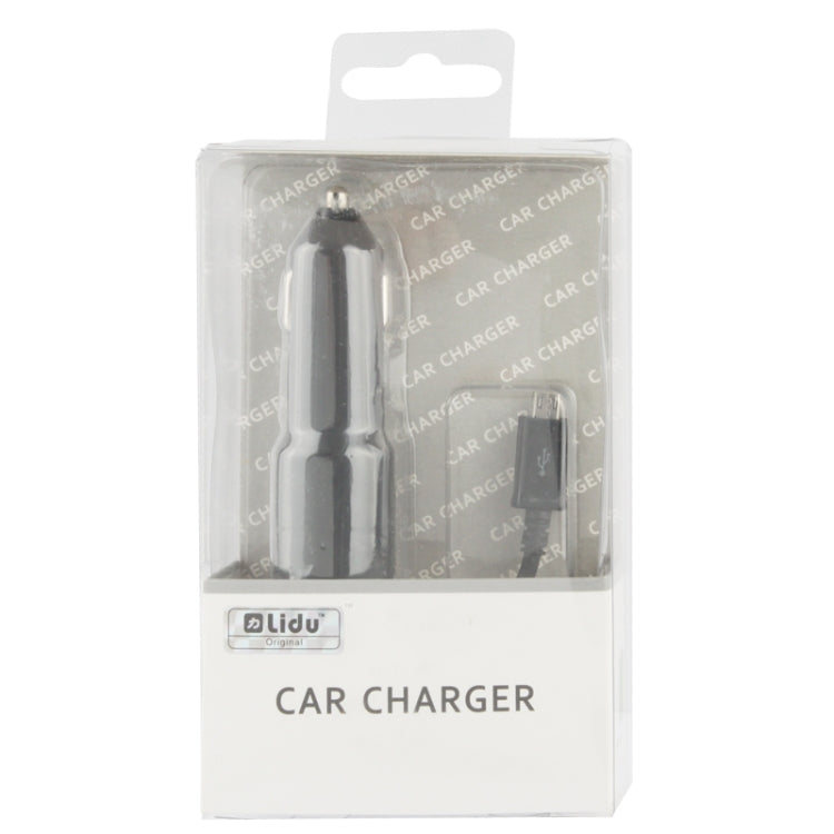 5V 2.0A Jointless Structure Micro USB Car Charger for Galaxy S6 / Note III / N9000 / N7100 / i9500, Cable Length: 90cm, Black(Black)
