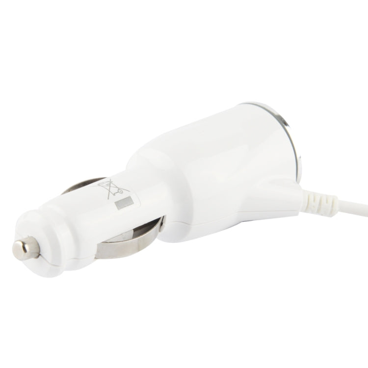 5V 2.1A Jointless Structure Micro USB Car Charger Coiled Cable for Galaxy Note III / N9000   (White)