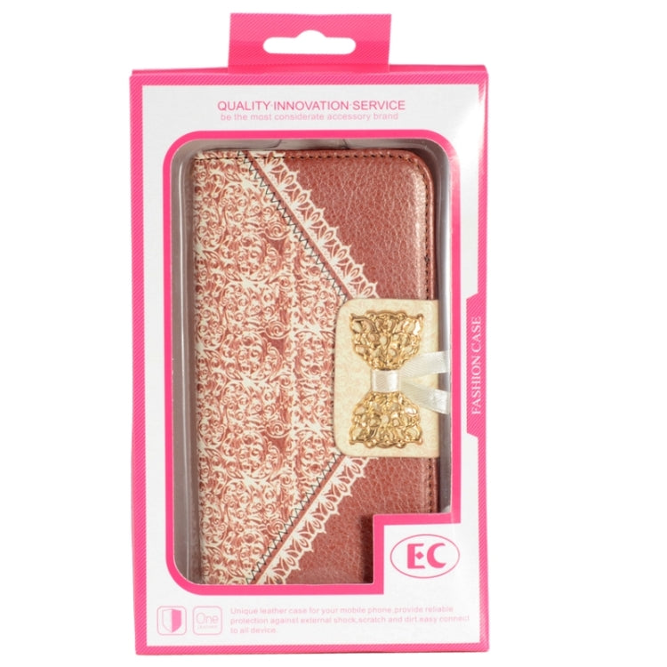 Bowknot Wallet Style Leather Case with Chain & Card Slots for Galaxy Note 4