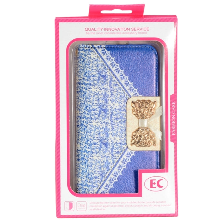 Bowknot Wallet Style Leather Case with Chain & Card Slots for Galaxy Note 4