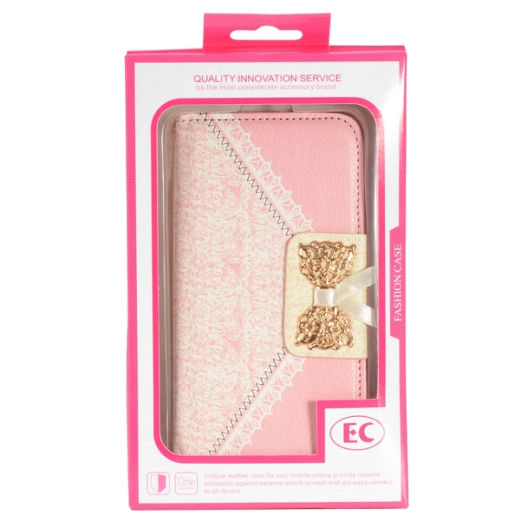 Bowknot Wallet Style Leather Case with Chain & Card Slots for Galaxy Note 4