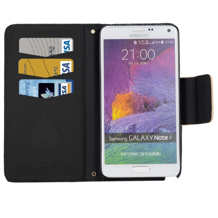 Bowknot Wallet Style Leather Case with Chain & Card Slots for Galaxy Note 4